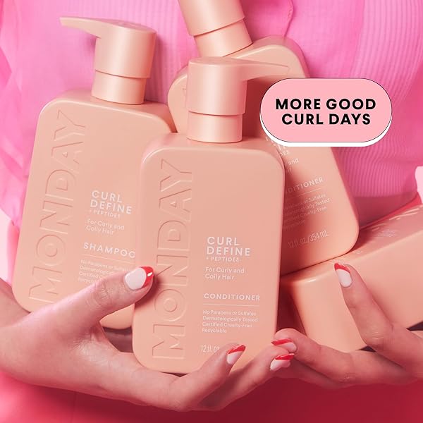MONDAY HAIRCARE CURL DEFINE CONDITIONER WITH PEPTIDES, COCONUT OIL & SHEA BUTTER FOR CURLS OF ALL TYPES 354 ML