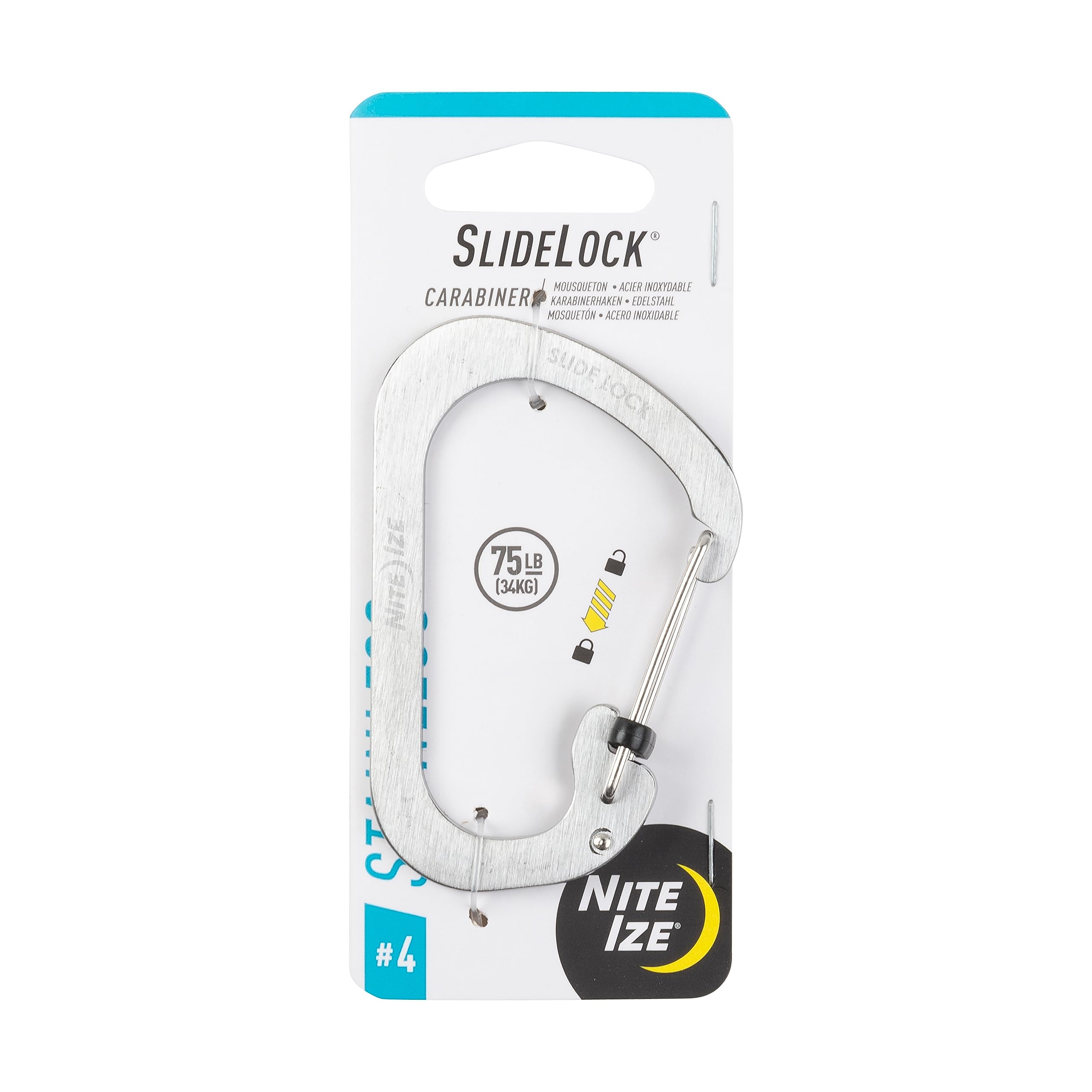 Nite Ize CSL4-11-R6 Stainless Steel Slide Lock, Size 4