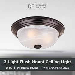 DESIGNERS FOUNTAIN 3-Light Flush Mount Ceiling