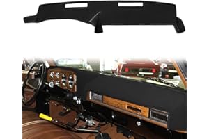 Yiz Dash Cover Mat Custom Fit for 1973-1980 Chevy Chevrolet C10 C20 C30 K10 K20 K30 Suburban K5 Blazer Pickup,GMC Jimmy C/K 15 25 35 1500 2500 Suburban Sierra,Dashboard Pad Carpet(73-80 Black) J74