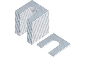 Fanmao 20 Pack 2" x 2" Steel Metal Horseshoe Shim Washers for 3/4" Bolts, 1/8" Thick, Machinery, Equipment Alignment Leveling Shims