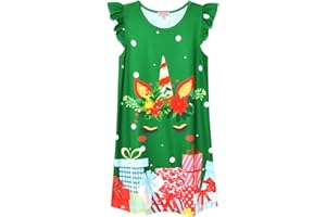 QPANCY Girls Nightgowns Princess Nightdress Cotton Sleepwear Pajamas Dress for Kids