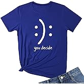 BLACKMYTH Women's T-Shirts Cotton Funny Graphic Design Casual Short Sleeve Top Tees