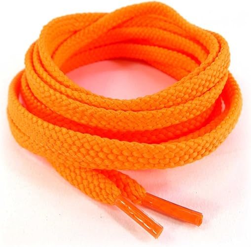 Amazon ハッピー パッチ 大人の靴ひも 靴紐 平紐 無地 蛍光オレンジ 幅7ミリ Etsr 108 スニーカーケア シューレース おしゃれ レディース メンズ 1足セット 2本入 Happy Patch ハッピー パッチ 靴ひも
