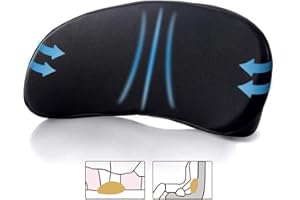 SHAKERINO Lumbar Support Pillow for Car Seat – Multi-Use Memory Foam Lower Back Cushion with Ergonomic Streamline, Upgraded for Waist & Hip Pain Relief, Perfect for Office Chair,Car Driver, Recliner,Black