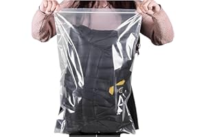 15 Pieces Large 5 Gallon Plastic Zipper Storage Bags 18x24 Inches Clear Reclosable Storage Bag