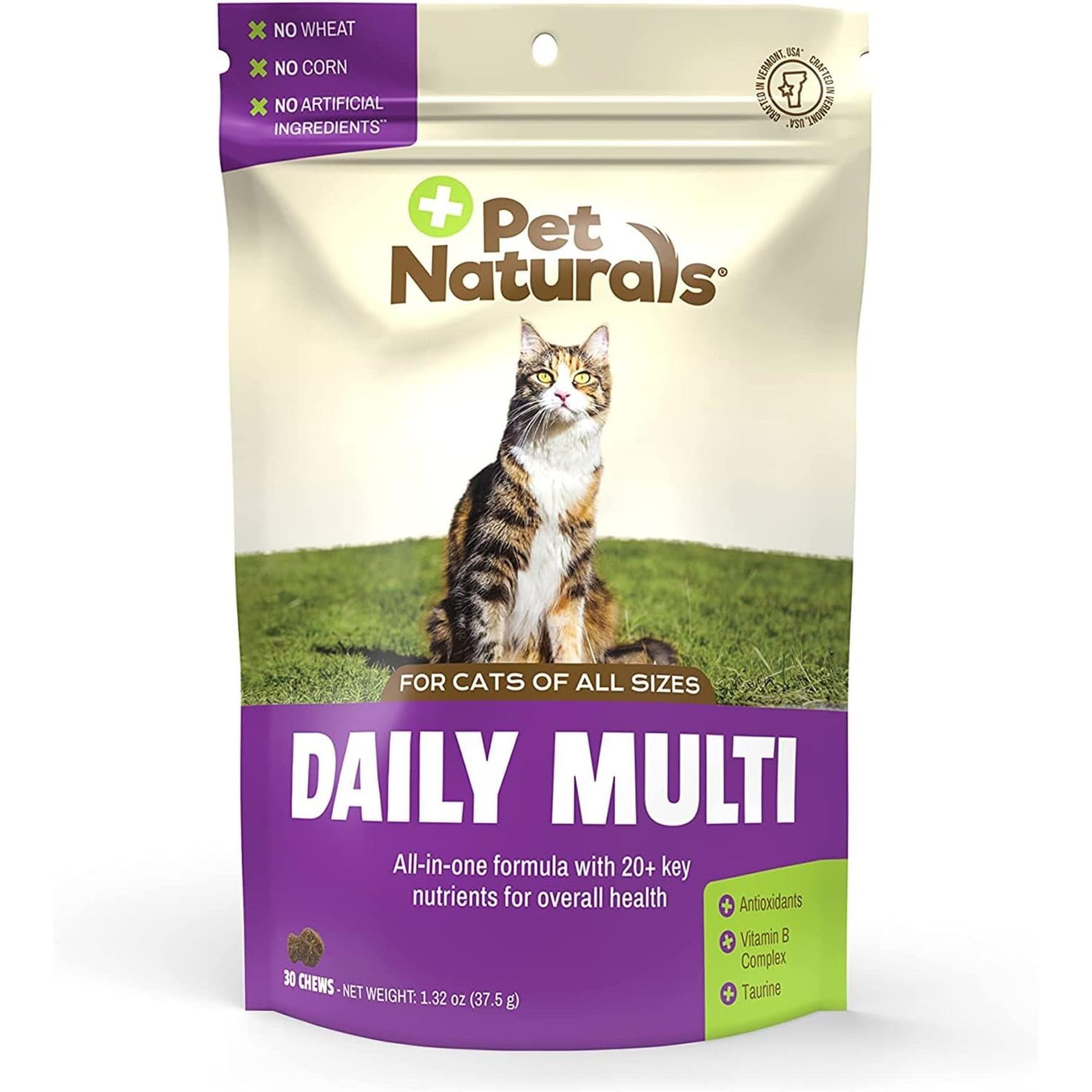 Pet Naturals Daily Multivitamin for Cats with Biotin, Taurine and Arginine, 30 Fish Flavored Chews