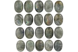 mookaitedecor 12pcs Oval Cabochon Gemstone CAB Flatback Stone for Jewelry Making