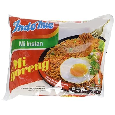 Indomie Mi Goreng Instant Stir Fry Noodles, Halal Certified, Original Flavor (Pack of 40)