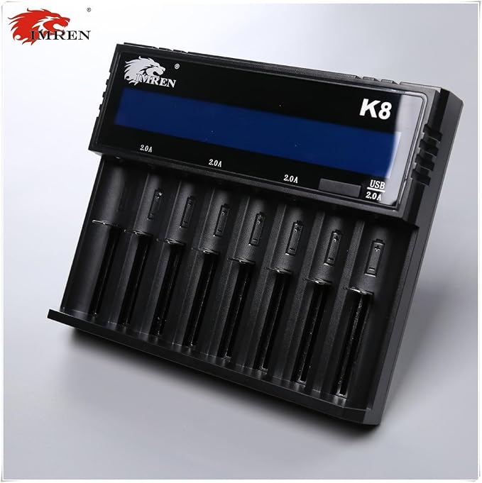 IMREN K8 Intelligent 8 Bay 18650 Battery Charger
