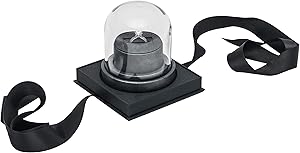 Noble Glass Dome Single Ring Box with Outside Packer and Ribbon for Proposal/Engagement/Wedding Jewelry Box