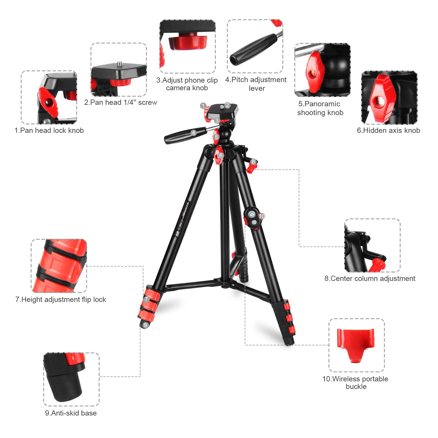 ZoMei Phone Tripod, 52\