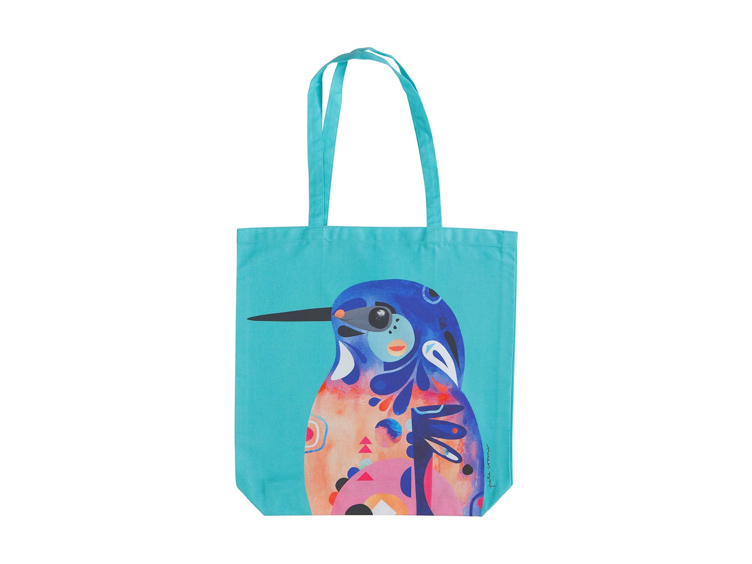 Maxwell & Williams Pete Cromer Large Tote Bag, Azure Kingfisher Print, 1% Cotton, 42 x 41 cm