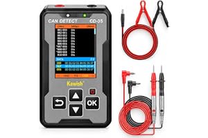 CAN Bus Tester & Analyzer Automotive Diagnostic Tool for ECU | Auto Baud & H/L Recognition, Live ID/Data/FPS Display, 32-ID Filter, Switchable 120Ω Terminator, Classic 50Kbps-1Mbps