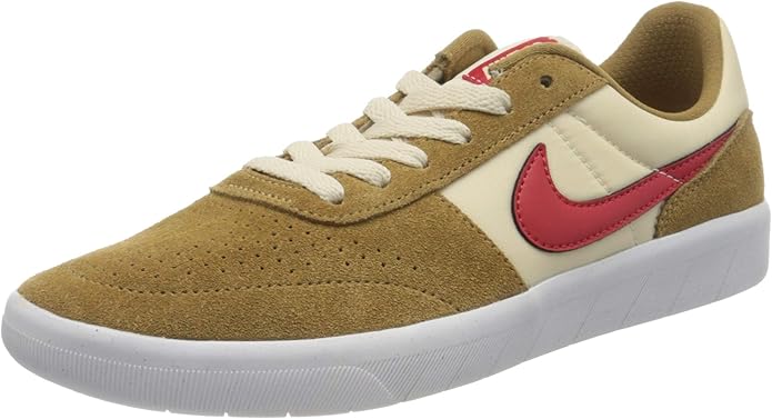 nike sb team classic golden beige & red skate shoes