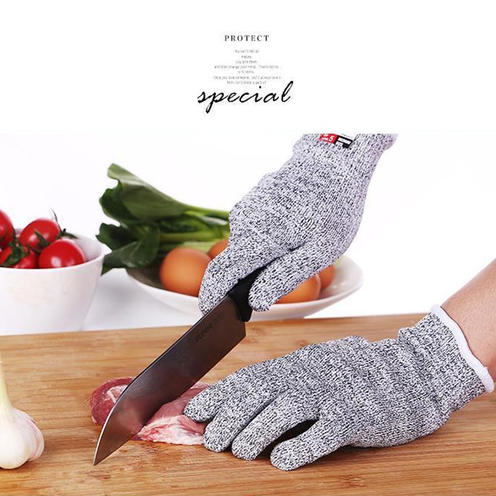 Ruicer Schnittschutzhandschuhe Handschuhe Küchehandschuhe Schnittschutzklasse Hochleistung 5 Handschutz Ebene für Küche Baustelle Gartenbau M 1 Paar