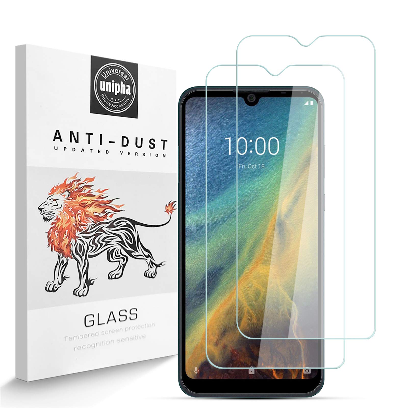 Zidwzidwei Screen Protector for ZTE Blade A5 2020 [2 Pack], 9H Hardness Tempered Glass, 2.5D High Definition Film, Bubble Free, Screen Protector Compatible with ZTE Blade A5 2020