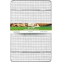 Oven Safe, Heavy Duty Stainless Steel Baking Rack & Cooling Rack, 10 x 15 inches Fits Jelly Roll Pan