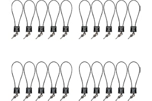 Lockforall Cable Gun Locks with Keys - Keyed Alike 15" Cable Gun Safe Lock CA DOJ Approved for Pistols, Handguns, Rifles, and Shotguns, Home, Storage Firearm Locking and Safety(Black15*20)