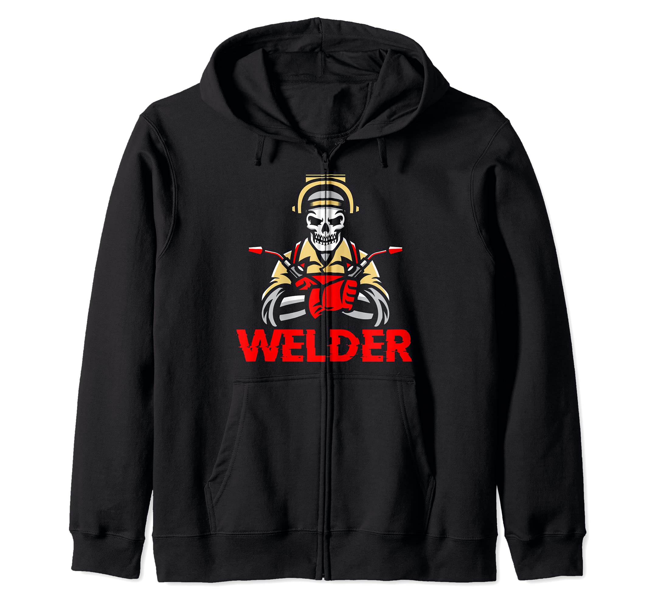 Skull Welder Engineer Engineering Welding Fabrication Zip Hoodie