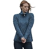 Zippered Wool Sweater by Aran Woollen Mills