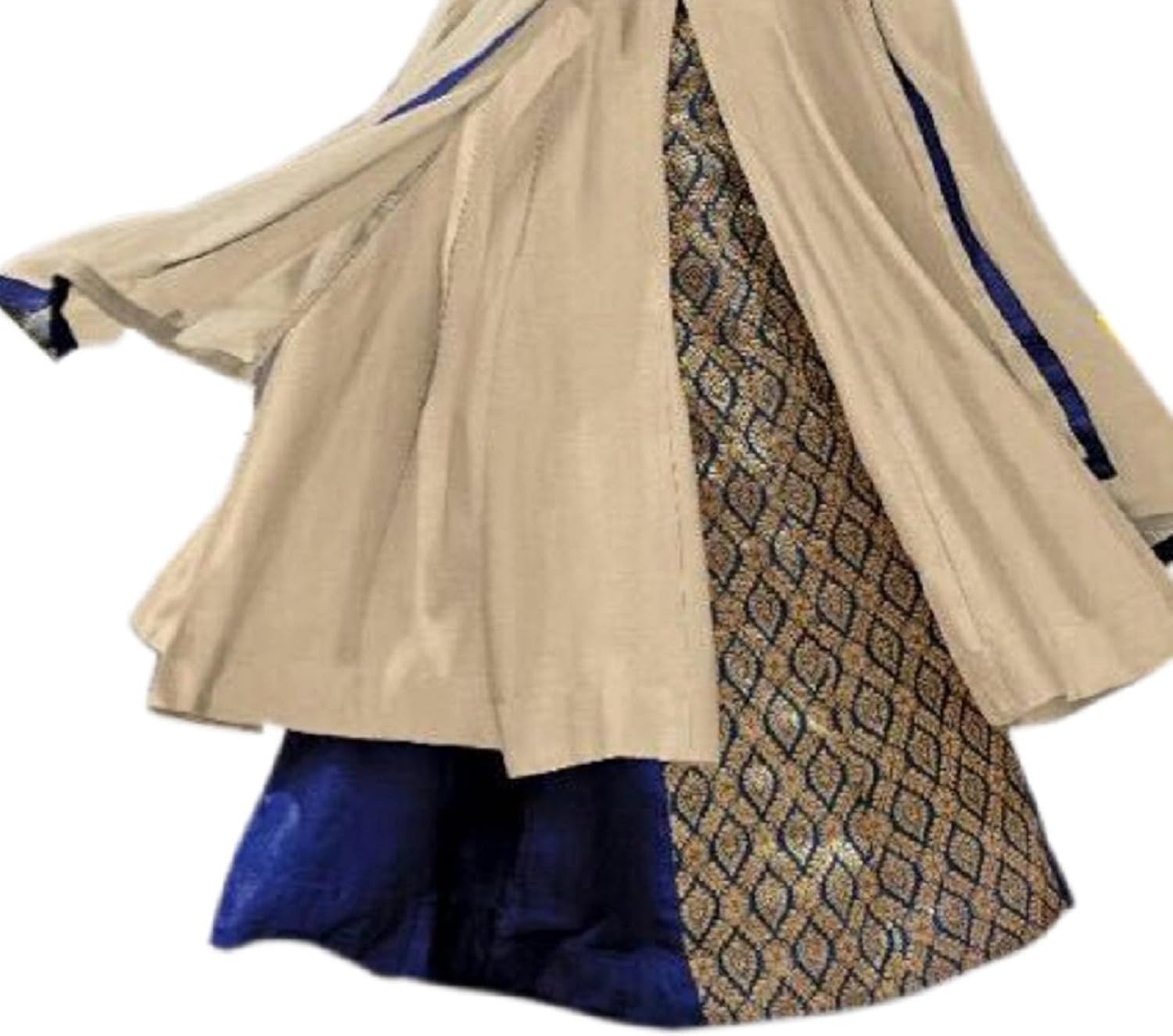 aika women's anarkali indo western suit cotton fabric with embroidery work