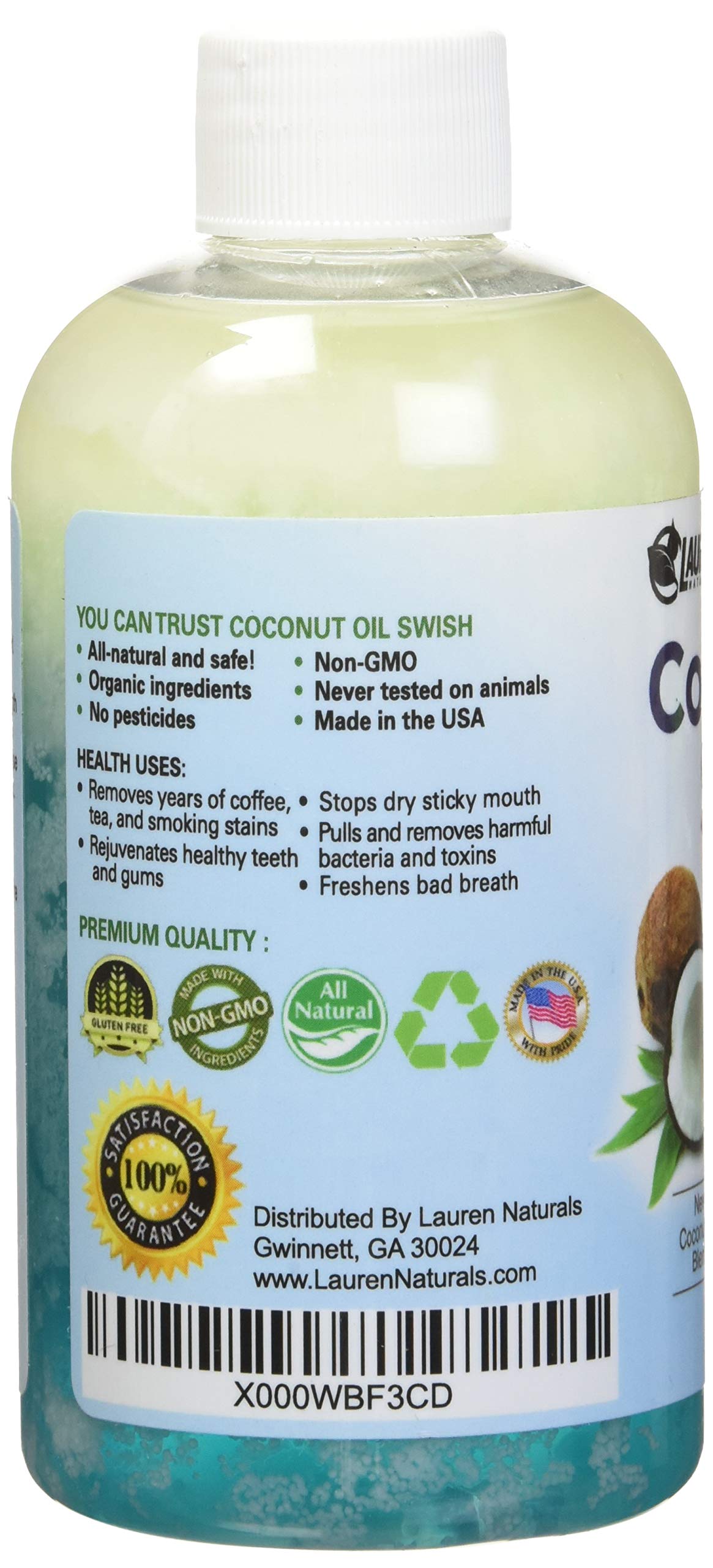 Oil Pulling Coconut Oil Mouthwash for Dry Mouth & Bad Breath