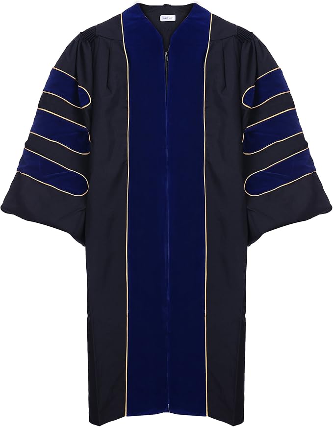 GraduationStore Unisex Deluxe Doctoral Graduation Gown With