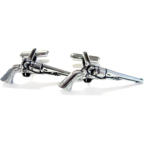 MRCUFF Pistol Derringer Gun Police Pair Cufflinks In A