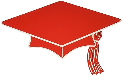 Mini Grad Cap Cutouts Red 10 Pkg Amazon In Home Kitchen