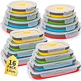 Collapsible Food Storage Containers with Lid & Air