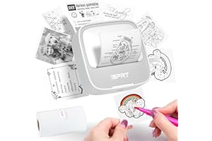 iDPRT Portable Sticker Maker Machine with 1 Roll Sticker Paper, Mini Printer Efficiently and Quickly, Thermal Printer for Study Notes, Pictures, DIY, Label, Free App with Multiple Templates, Grey