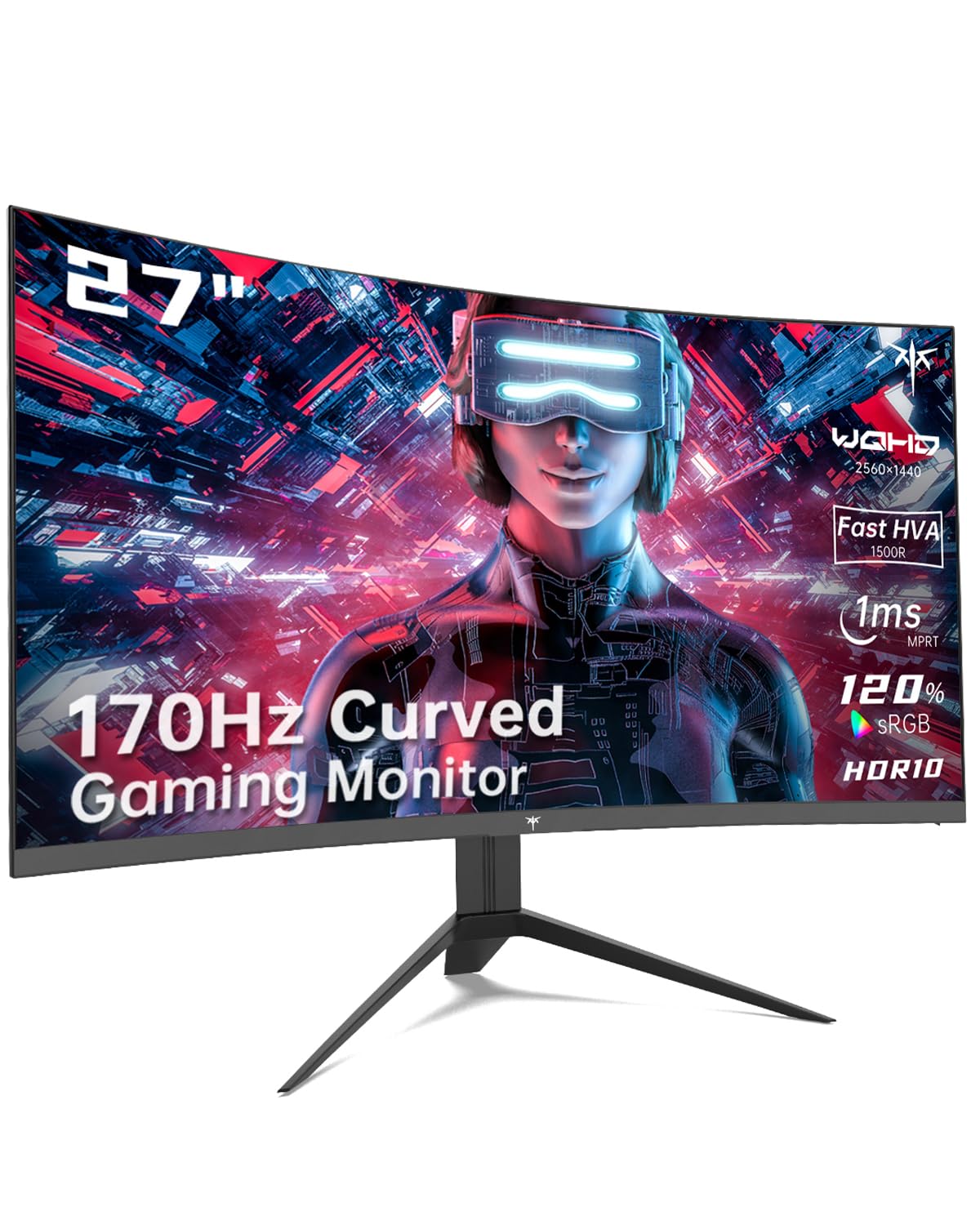 Curved Gaming 27 Gaming Monitor 144hz 1440p Ktc 144hz Monitor