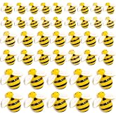 Tidponra 120PCS Bumble Bee D&eacute;cor, Resin Honey Bees for Crafts, Small Plastic Bees Ornaments for Decorations