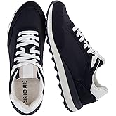 CUSHIONAIRE Women's Kicks lace up Nylon Sneaker +Comfort Foam, Wide Widths Available