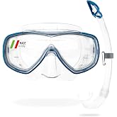 Cressi Adult Wide View Comfortable Snorkeling Mask &amp; Snorkel - Onda &amp; Mexico: made in Italy