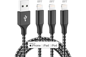 FAIYORE iPhone Charger Apple MFi Certified 3pack 10FT Long Lightning Cable Fast Charging Cord Compatible with iPhone 14/13/12/11 Pro Max Mini XR/XS/X/8/7/6 Plus SE iPod and More
