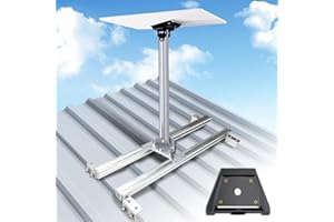 Ybervont Adjustable Stainless Steel Starlink Gen 3 Roof Mount for Standing Seam Metal Roof, 0-30 Adapter