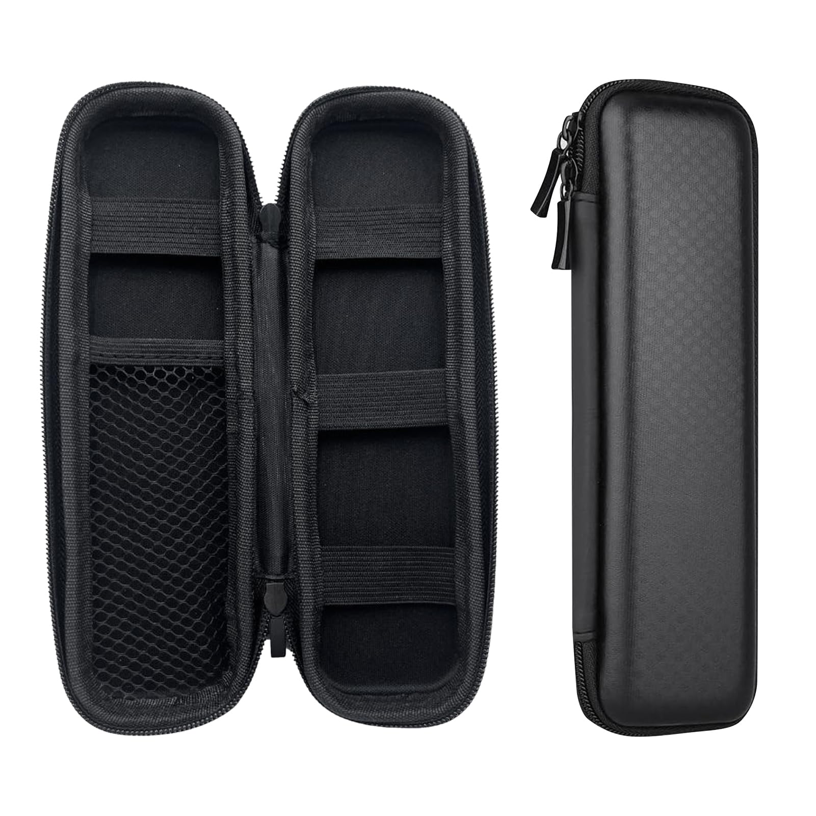 Gurfzcyuoo Hard Shell Pen Case, EVA Small Pencil Case Durable Hard Shell Stylus Pencil Case Multifunctional Waterproof Black Zipper Bag for Stylus, Executive Pens, Data Cables