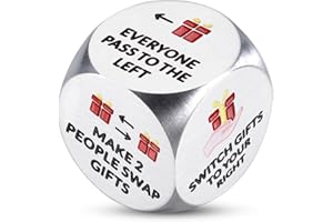 Santa Swap Gift Exchange Dice, Christmas Games Dice Stocking Stuffers for Party Games, Fun Christmas Games for Family Party, 