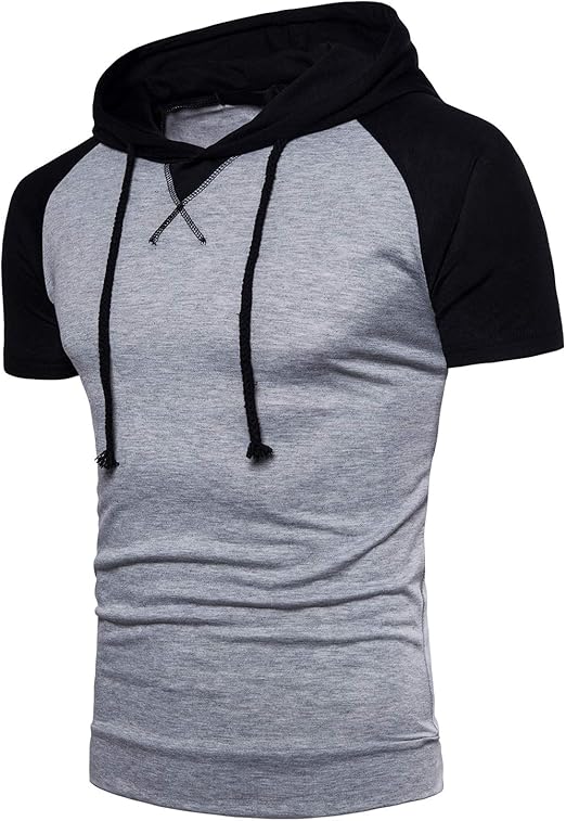 WRZOMWC Mens Short Sleeve Hoodie at Amazon Men’s Clothing store