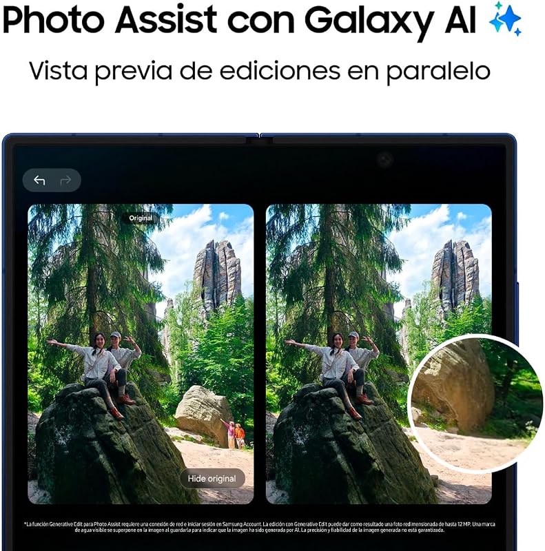 Galaxy Z Fold7 256GB - Galaxy AI, Ligero y Plegable, Pantalla Grande, Cámara 200MP, Memoria 12GB, Negro Oscuro, Garantía del Fabricante 3 Años + 1 año Extra (Versión Española) — foto 7 de 8