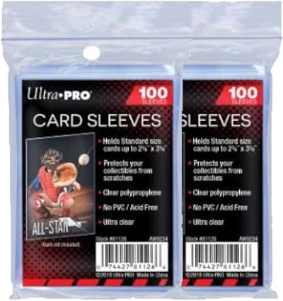 Ultra Pro Standard Regular Soft Card Sleeves 100 Count Transparent