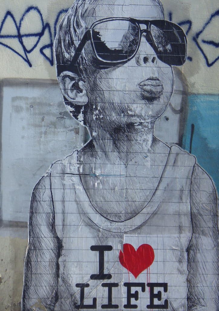 VeryGood Production Banksy I Love Life Boy Poster Print in A3
