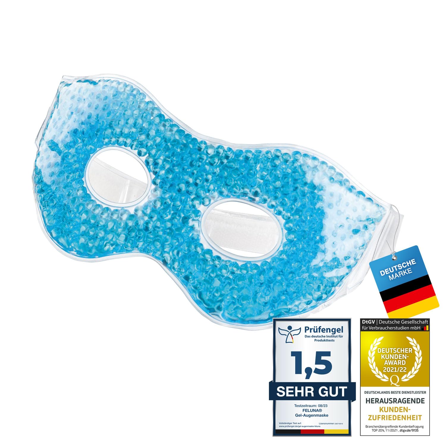 Feluna Gel Eye Mask Relaxation Mask Wellness Mask for Cold Therapy Gel Mask Cooling Mask for Sunburn & Allergies Cooling Glasses Relaxation mask for migraines and headaches