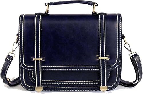 Amazon ネネアンドマック Nene Mac レトロ カジュアル 2way ショルダー ハンドバッグ ショルダーバッグ バッグ レディース ブラック レッド ブラウン ブルー 黒 赤 茶色 青 シンプル 通勤 通学 かばん 合皮 レザー ネイビー ショルダーバッグ