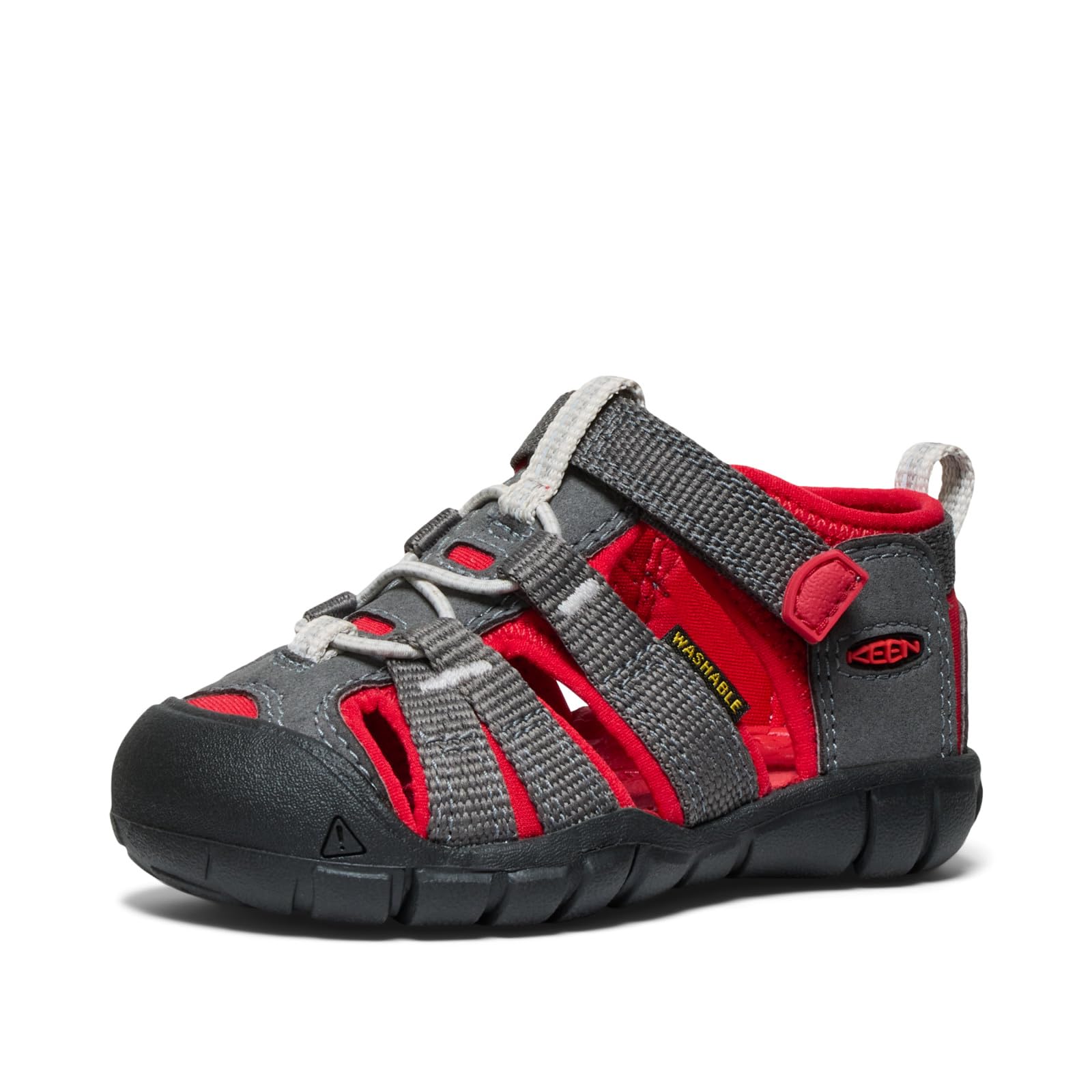 KEEN Unisex-Child Seacamp 2 CNX Closed Toe Sandals, Magnet/Red Carpet, 5 Image