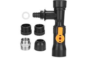 Aquarium Water Changer, Faucet Adapter Replacement with Control Valve and Air Pump for Fish Tank Water Changing and Maintenan