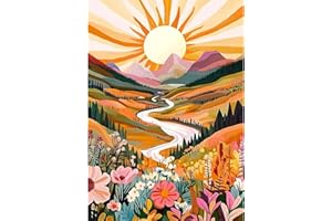 NAIMOER Sunrise Diamond Painting Kits for Adults, Landscape 5D Diamond Art Kits for Adults Beginners, Peinture Diamant, DIY R