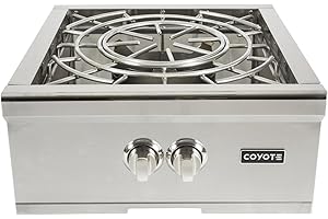 COYOTE OUTDOOR LIVING Coyote 24 Inch Built-in Power Burner, Natural Gas- C1PBNG
